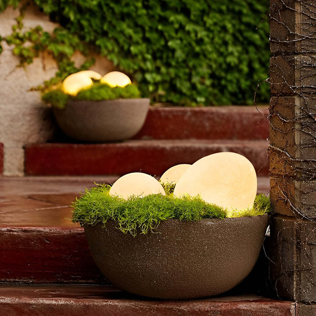 Resin Cobblestone LED Lawn Light Modern Waterproof Outdoor Landscape Lamp-Lighom