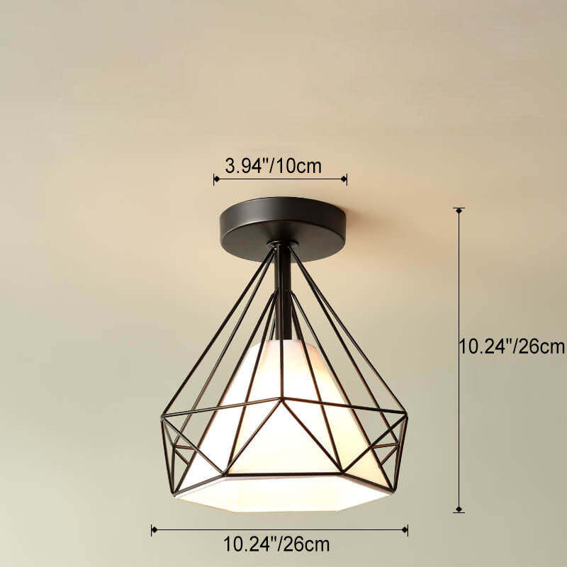 Scandinavian Iron Flower Diamond Light