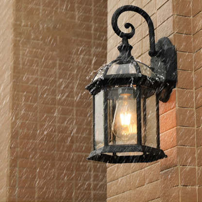 Double-layer Waterproof Glass E27 Vintage Wall Sconce Lighting Wall Lamp-Lighom