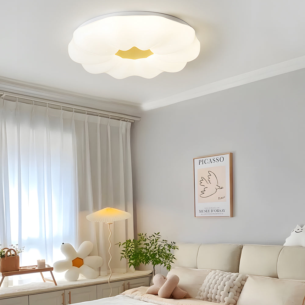 Cloud Flower Iron Acrylic Dimmable Modern Ceiling Lamp