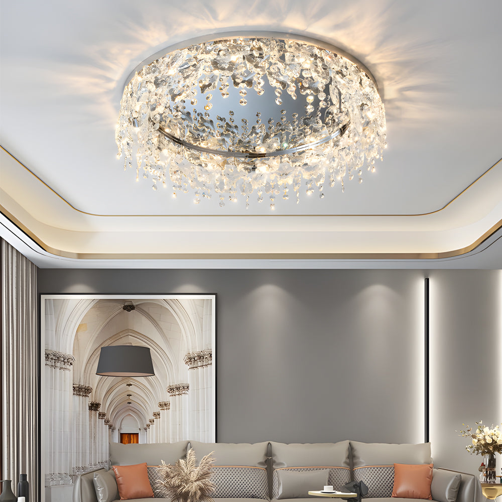 Round Crystal Tassel Modern Ceiling Lamp