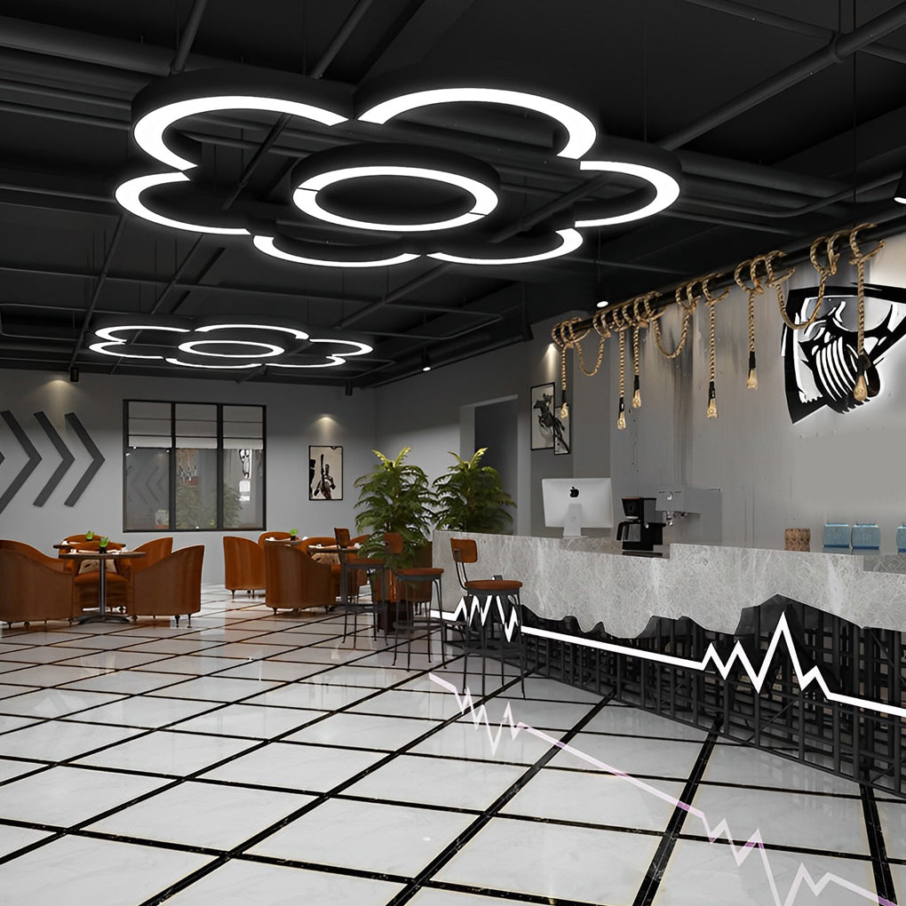 Curved Slim C-Shape LED Half-Circle Pendant