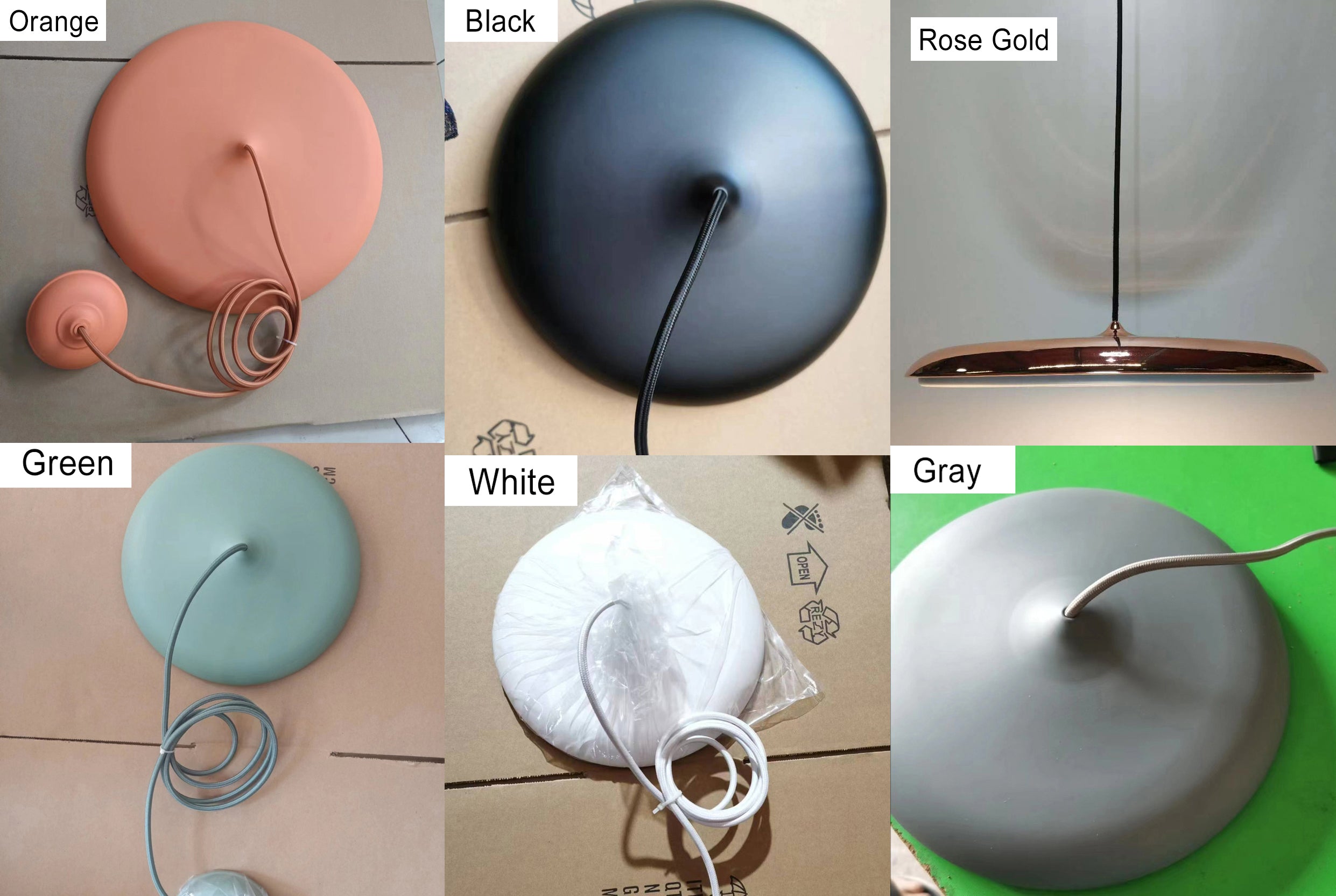 Nordic Macaron Flying Saucer Metal LED Pendant
