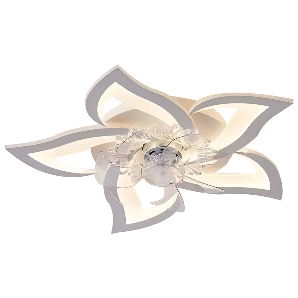 Modern 3-step flower black ceiling fans