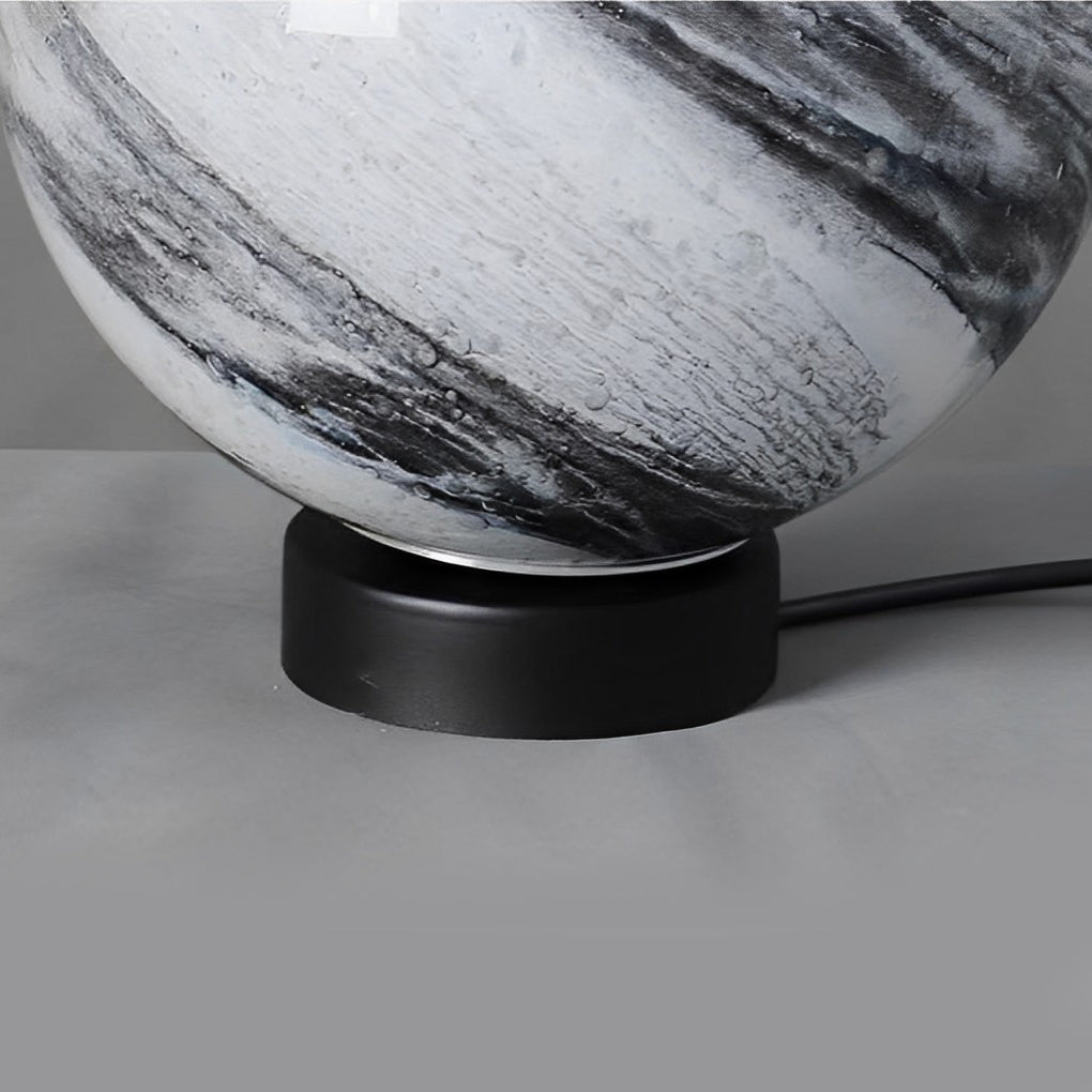 Round Glass Planets Design Waterproof Modern Outdoor Fence Post Lights-Lighom