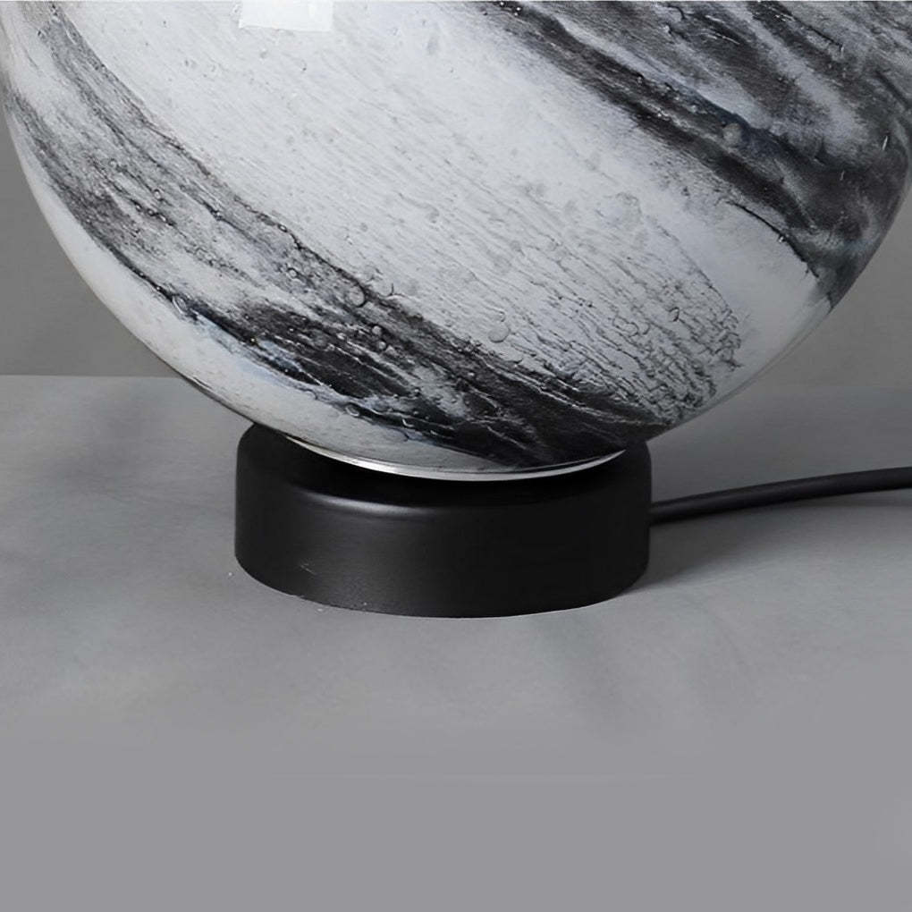 Round Glass Planets Design Waterproof Modern Outdoor Fence Post Lights-Lighom