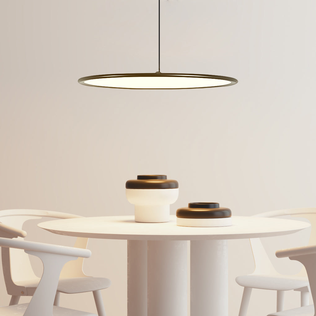 Minimalist Modern Circle Linear Industrial Pendant Lighting-Lighom