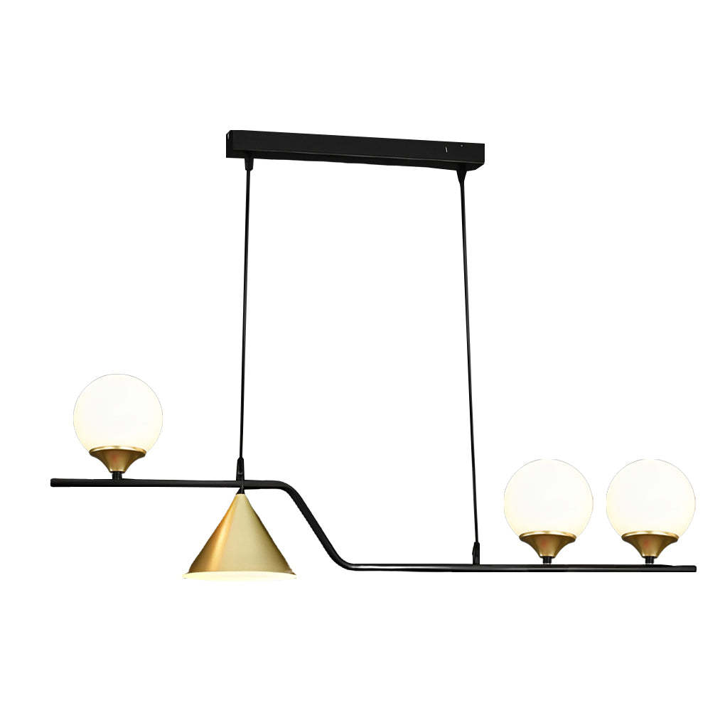 Strip Cone Glass Bubble LED Nordic Chandelier