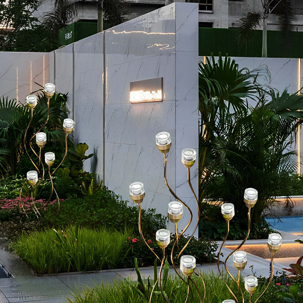 Outdoor Creative Flower Buds Decor Waterproof LED Modern Lawn Lights-Lighom
