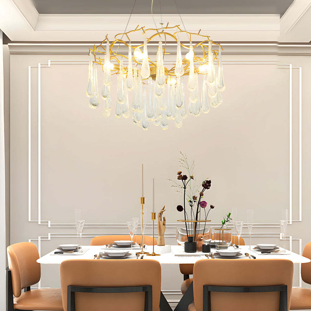 Modern Tree Branch Luxury Bubble Crystal Chandelier