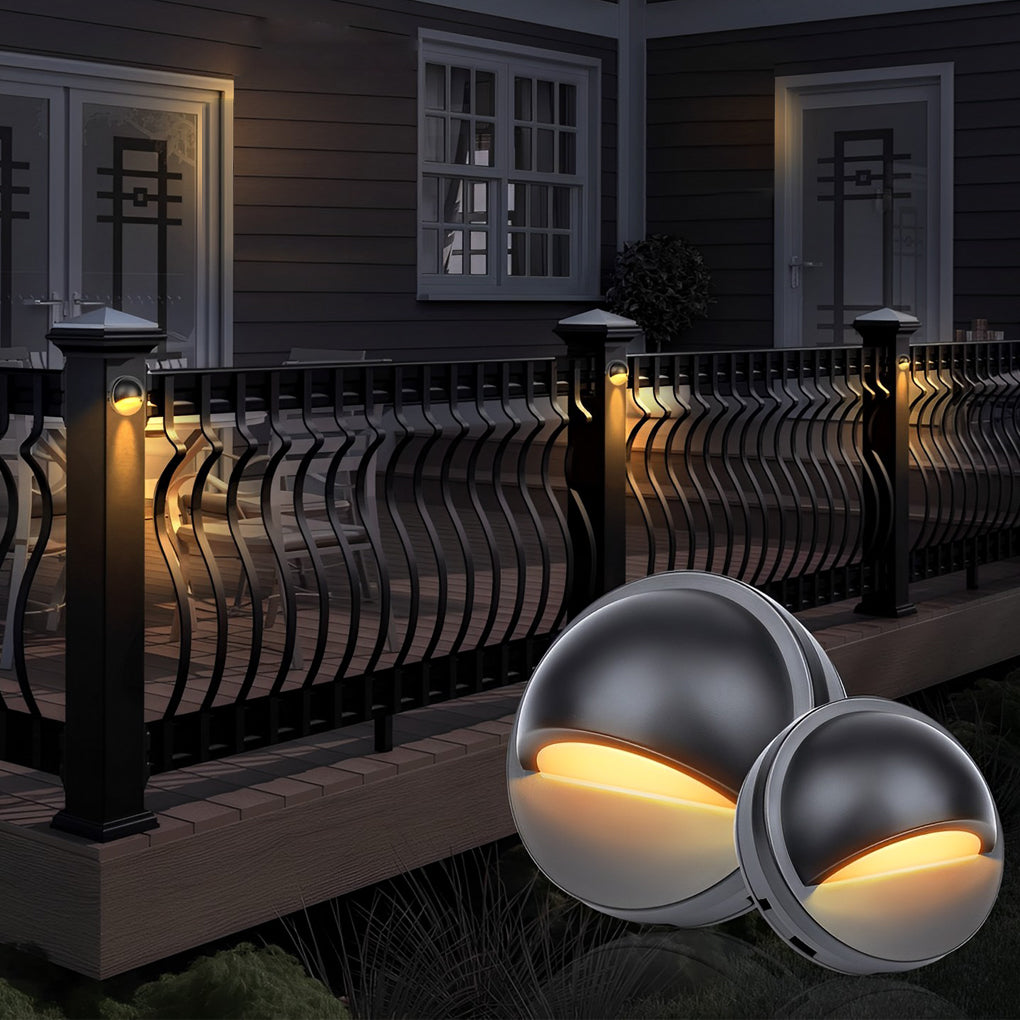Hallf Moon 12-36V Low Voltage LED Deck Downward Lighting Wall Mounted Step Lights-Lighom