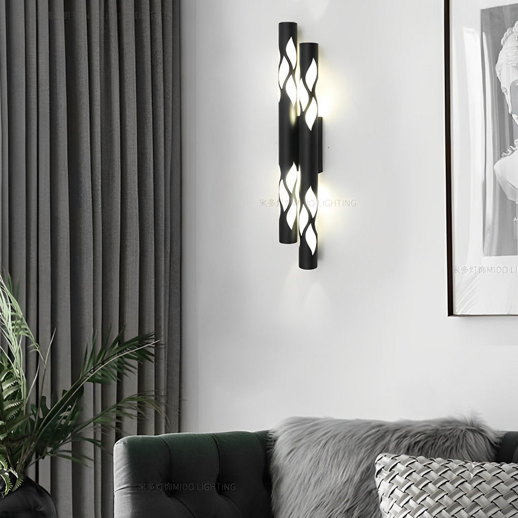 Flames Hollow Up And Down Lighting LED Nordic Wall Sconce Lighting-Lighom