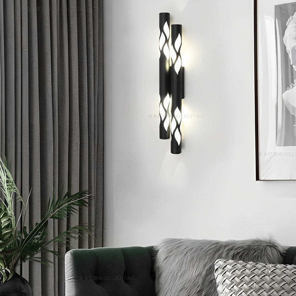 Flames Hollow Up And Down Lighting LED Nordic Wall Sconce Lighting-Lighom