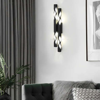 Flames Hollow Up And Down Lighting LED Nordic Wall Sconce Lighting-Lighom