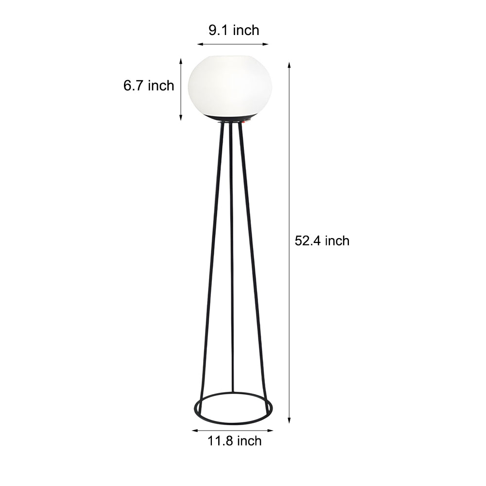 52 inch Globe LED Outdoor Tripod Standing Floor Lamp-Lighom