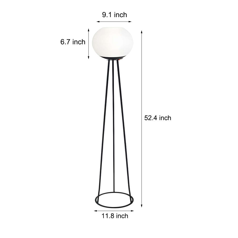 52 inch Globe LED Outdoor Tripod Standing Floor Lamp-Lighom