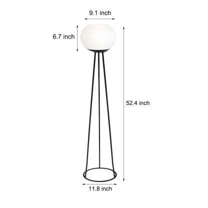 52 inch Globe LED Outdoor Tripod Standing Floor Lamp-Lighom