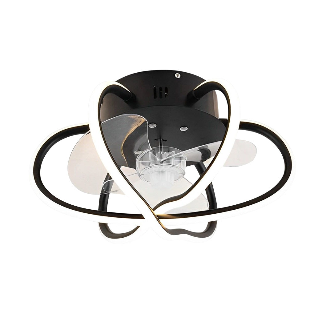 Round Flower Cage Dimmable Remote Bladeless Fan
