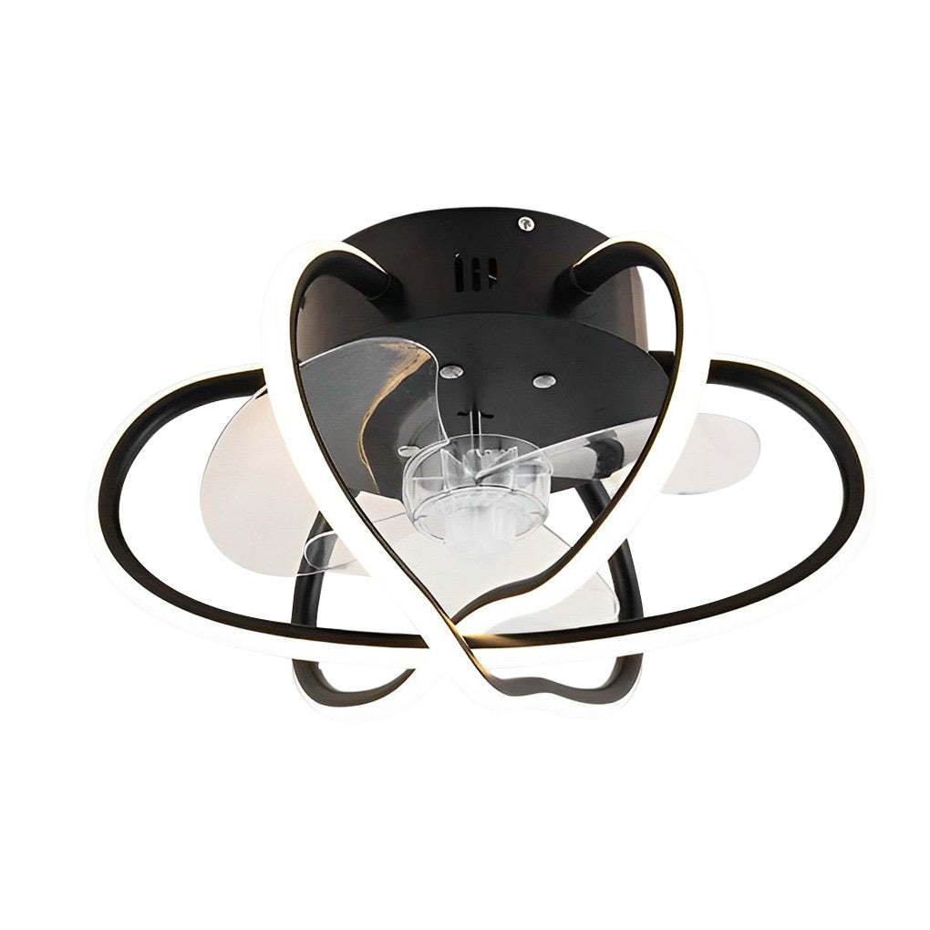 Round Flower Cage Dimmable Remote Bladeless Fan