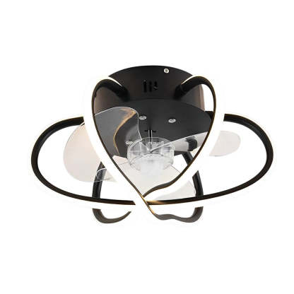 Round Flower Cage Dimmable Remote Bladeless Fan
