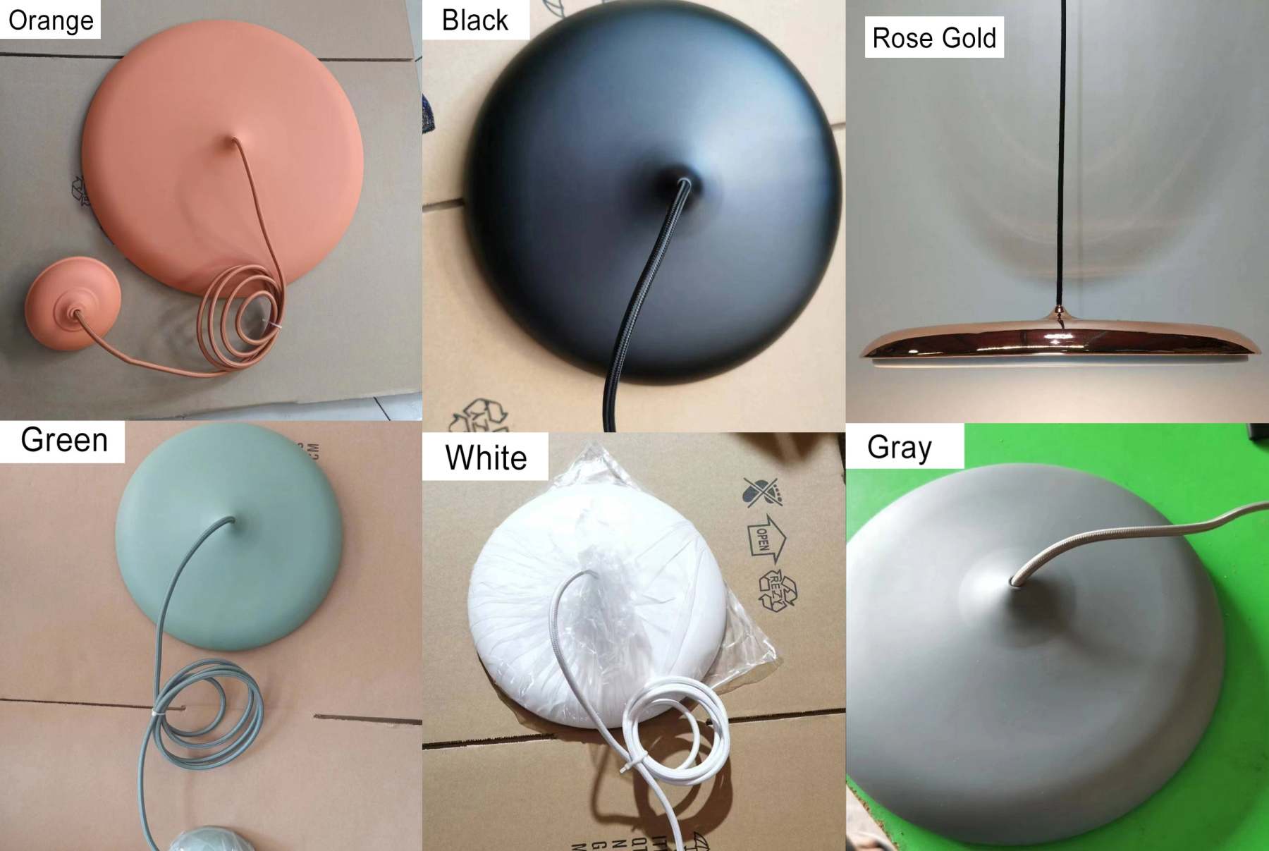 Nordic Macaron Flying Saucer Metal LED Pendant