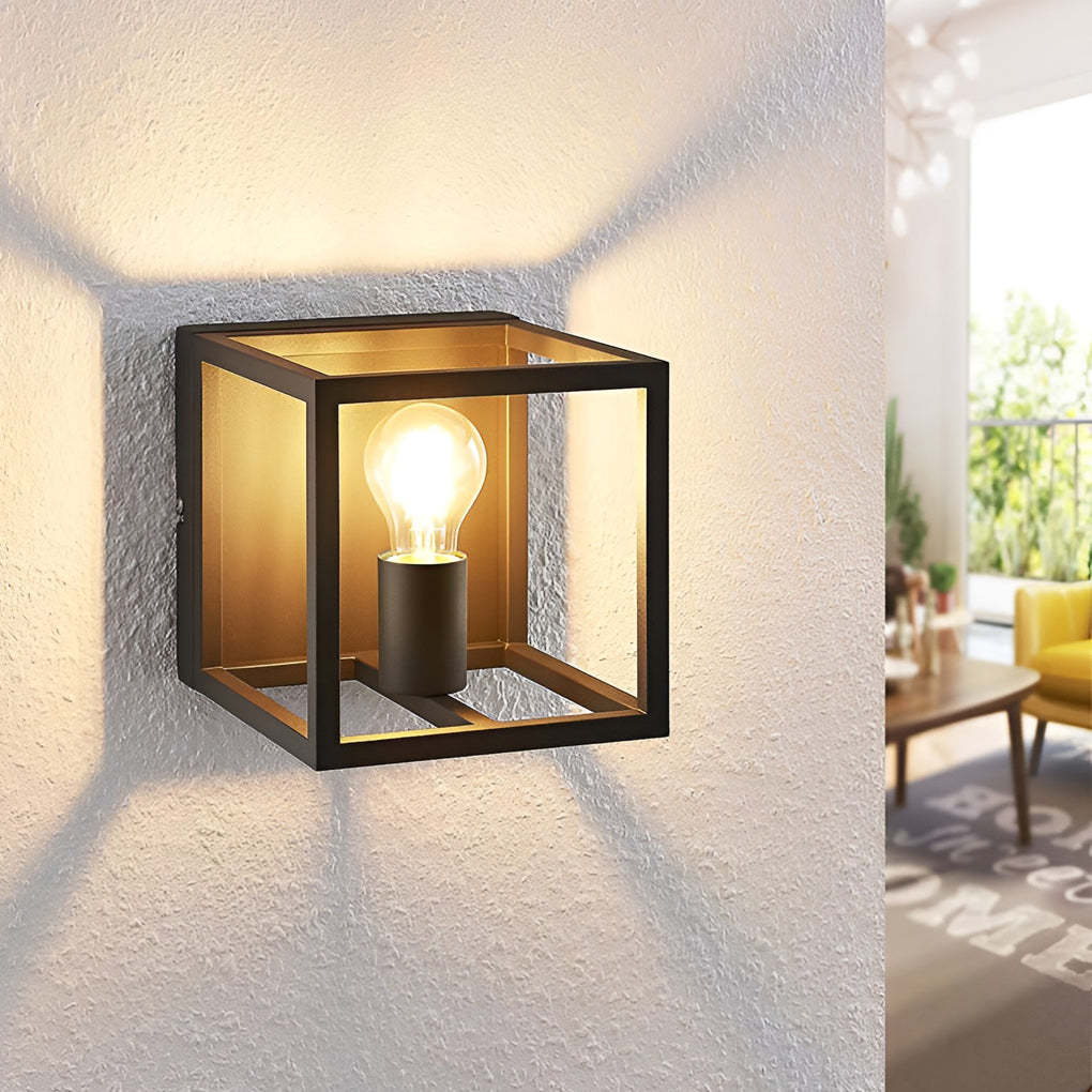 Square Frame Decorative Modern Wall Sconce Lighting Wall Light Fixture-Lighom