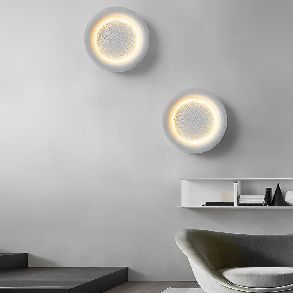 Resin Round Moon LED Nordic Wall Sconce