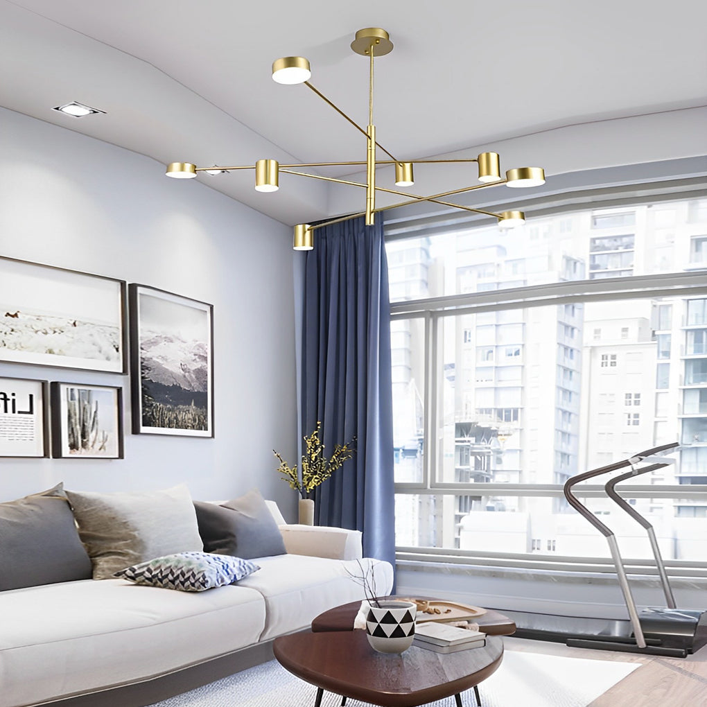 Minimalist Nordic Geometric Pendant Light Metal Acrylic Ceiling Lights-Lighom