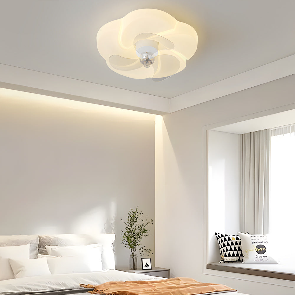 Romantic Flower 3-Step Mute Shake-Head Ceiling Fan