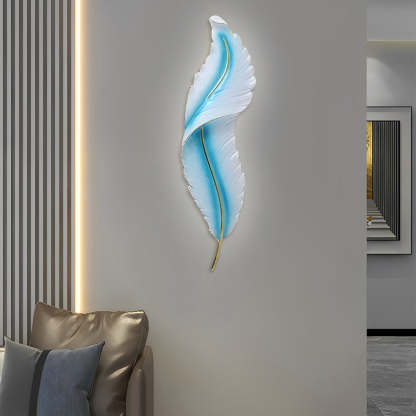 Creative Feather Wall Light LED White Luxury Modern Wall Sconce Lamp Lighting-Lighom