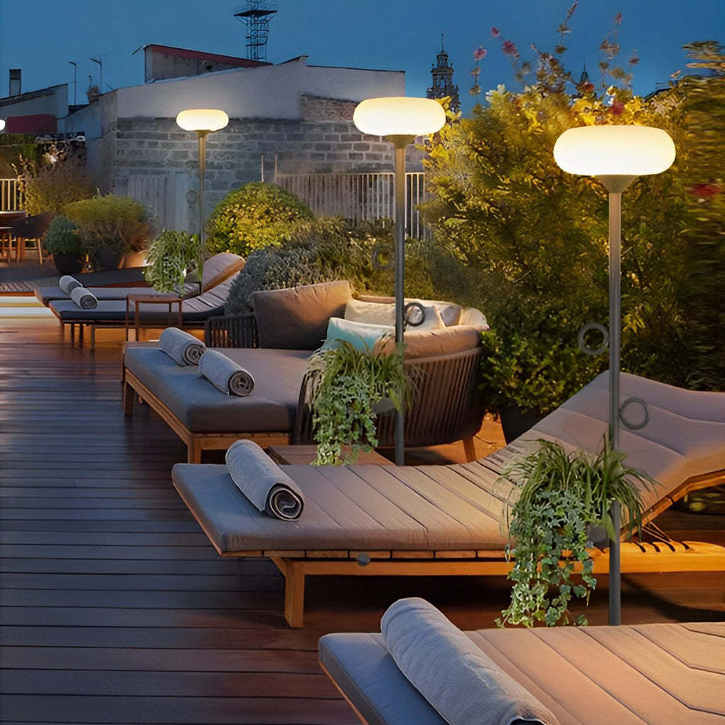 Remote LED Outdoor Rod Floor Accent Lamp