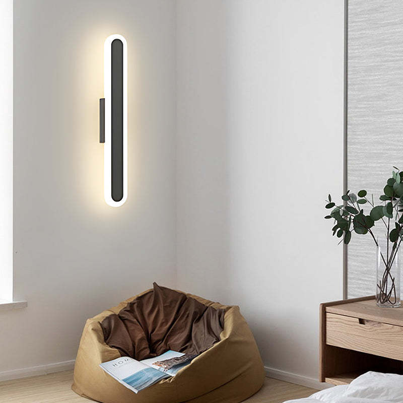 Long Strip Minimalist LED 3 Step Dimming Modern Indoor Wall Lights Fixture-Lighom