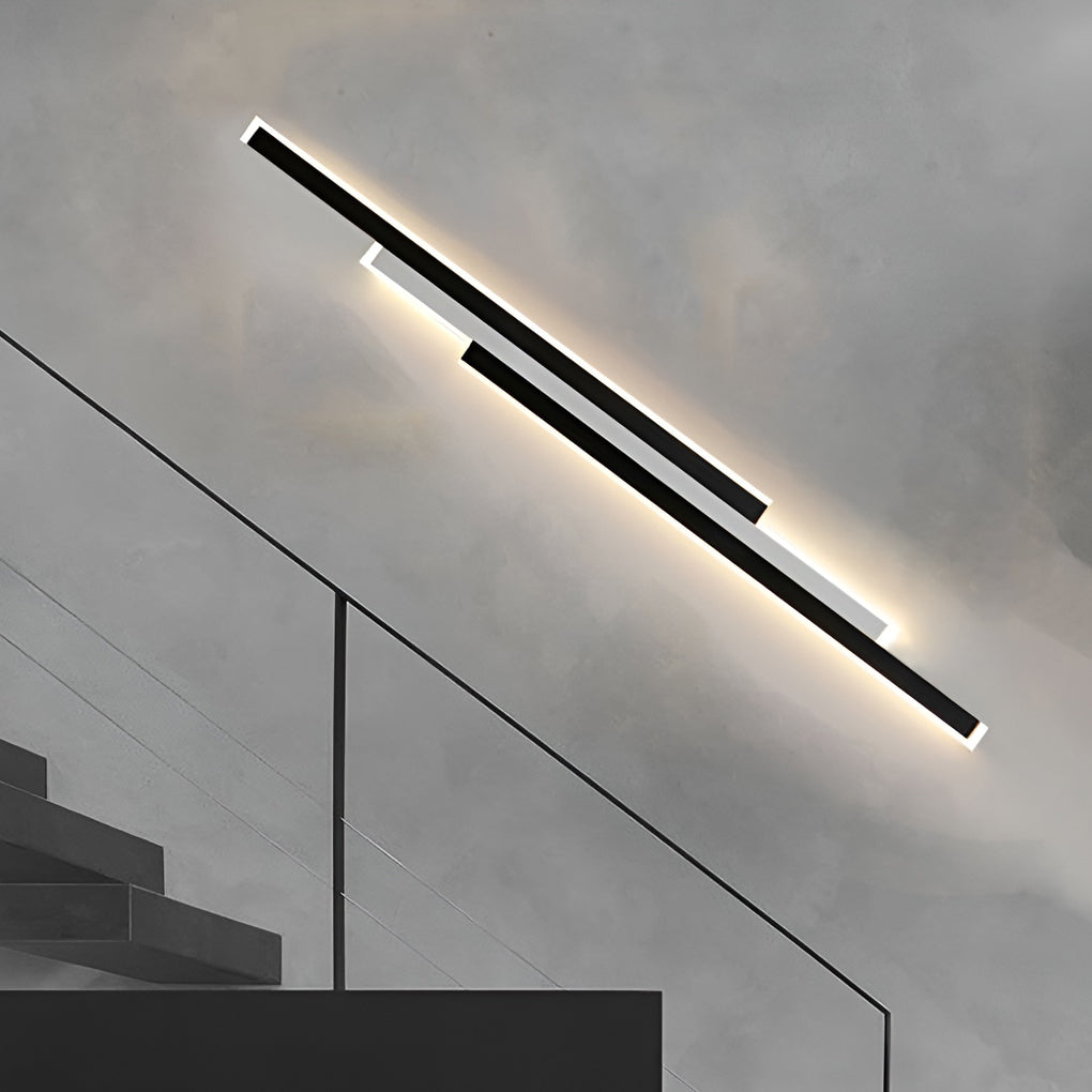 3-light Combined Linear Wall Lights 3-LED Rectangle Bar Outdoor Wall Light-Lighom