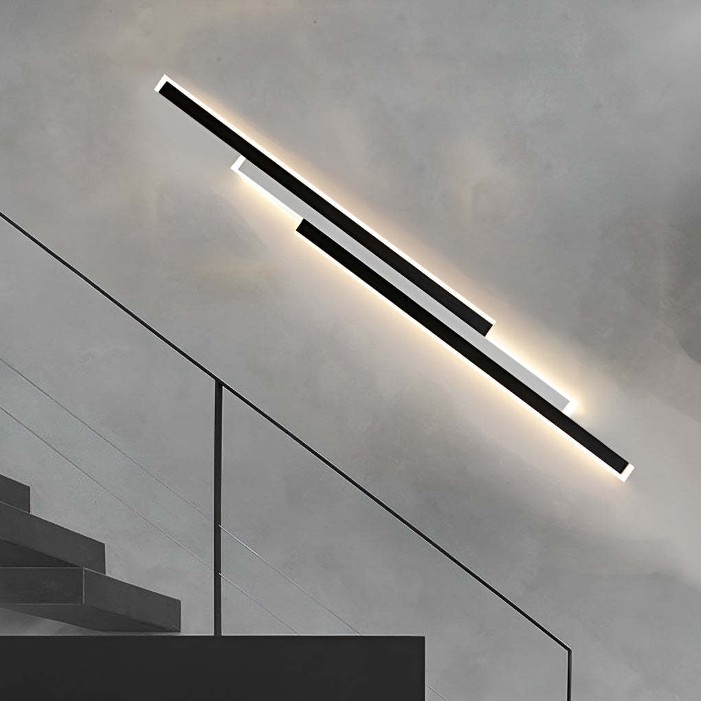 3-light Combined Linear Wall Lights 3-LED Rectangle Bar Outdoor Wall Light-Lighom