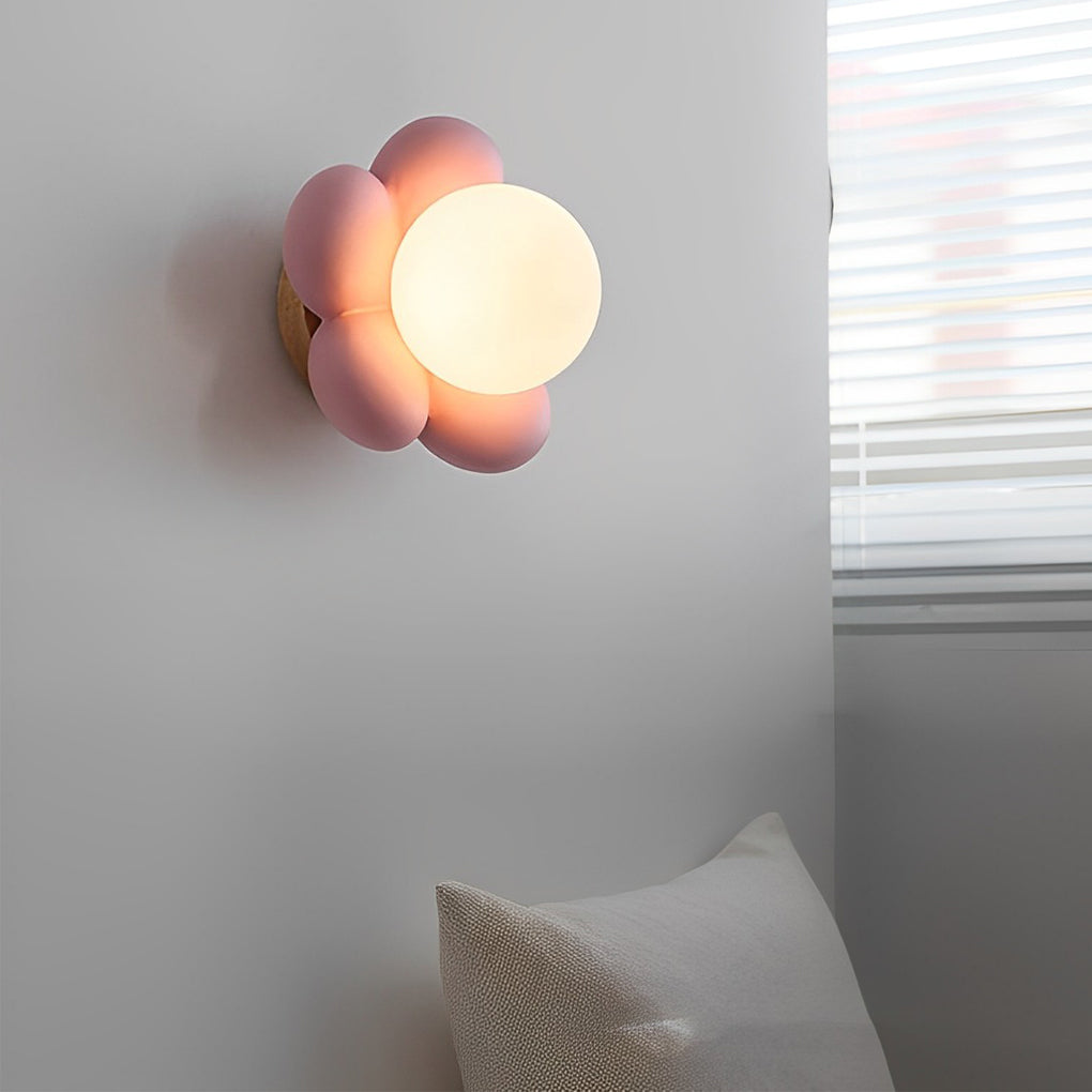 Modern flower cute white wall sconces