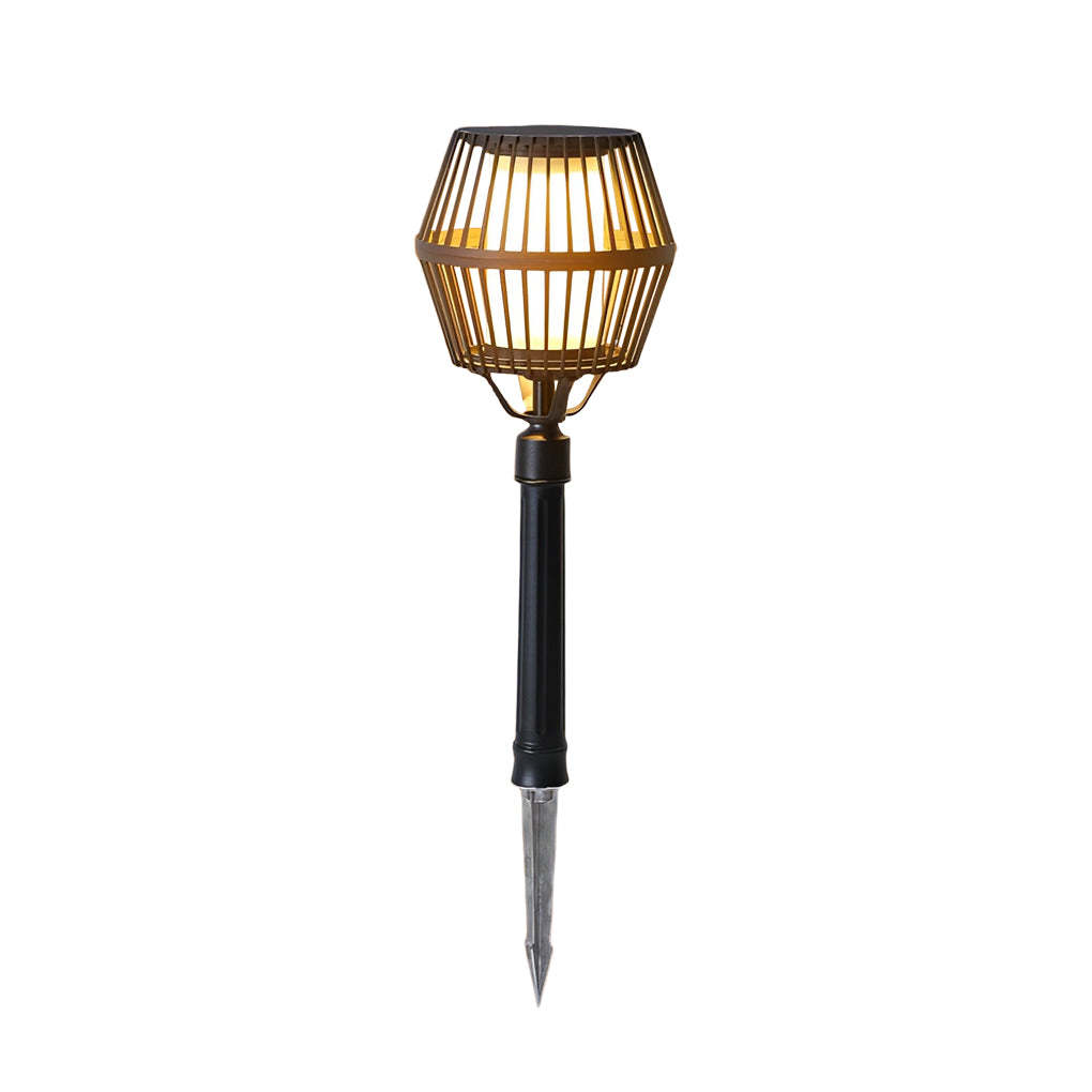 Waterproof Aluminum LED Matte Black Modern Solar Outdoor Lights Lanterns-Lighom