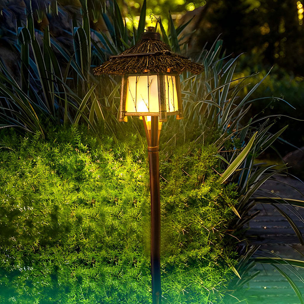 Rustic Bamboo E27 Landscape Warm Lights For Pergola Hanging Lighting Or Path Lighting-Lighom