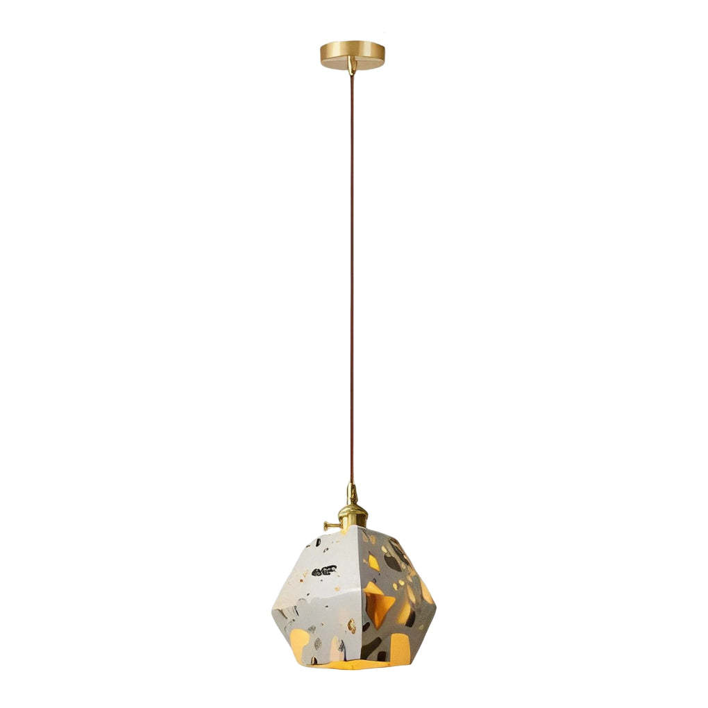 Retro Terrazzo Concrete Nordic LED Chandelier