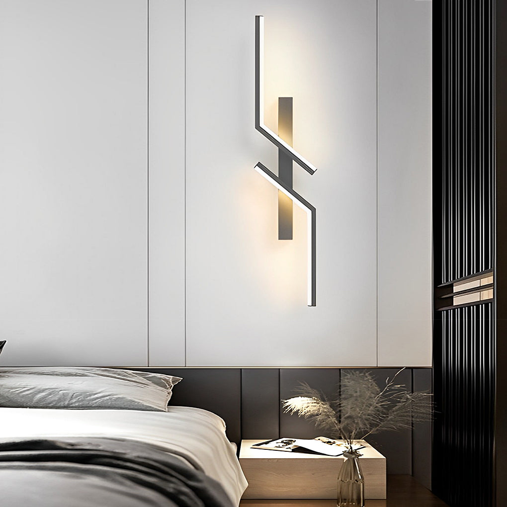 Irregular Symmetrical L Shape Creative LED Minimalist Wall Lamp Sconces Lighting-Lighom