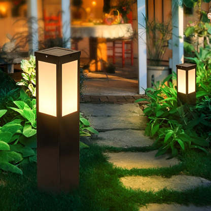 Remote-Controlled Industrial Solar Path Lights Waterproof & Square Outdoor Lighting-Lighom