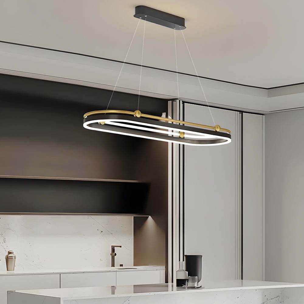 Oval Ring Aluminum Modern Dining Chandelier