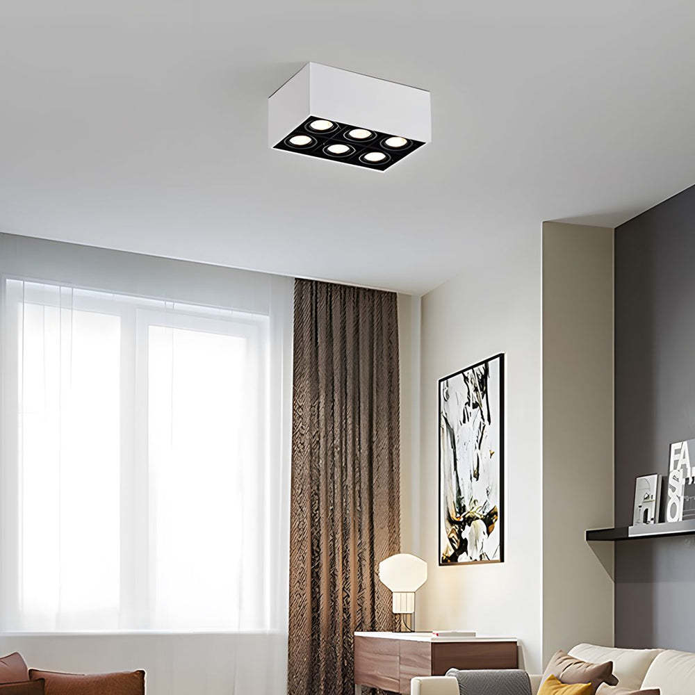 Rectangle Adjustable Flush Mount Ceiling Spotlight | Lighom