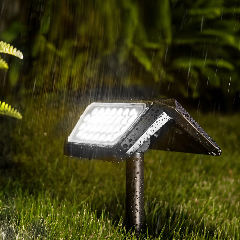 Modern lawn 2-pack black synthetic tree lighting — Warm White (3000K)