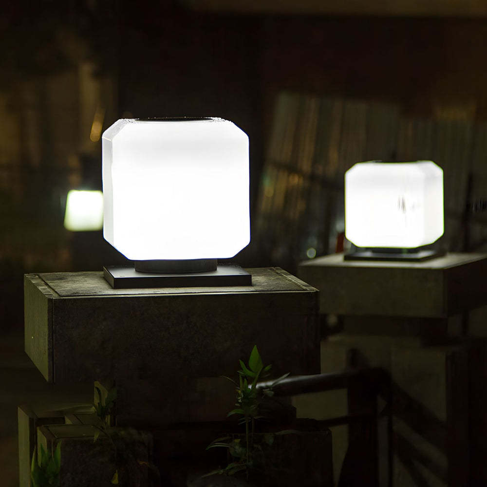 Waterproof Cube Outdoor LED Pier Mount Post Lamp for Garden-Lighom