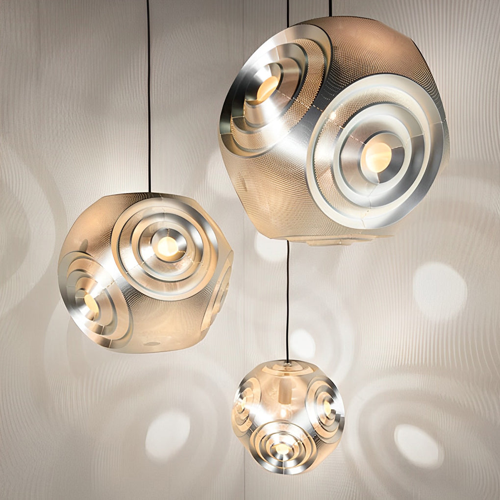Irregular Circular Stainless Steel Post-Modern Chandelier