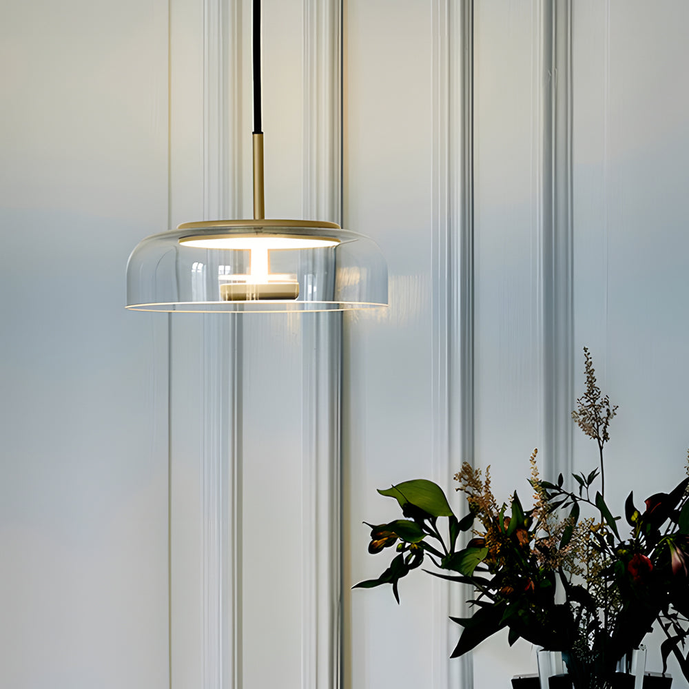 Modern brown pendant lighting in glass — Cognac