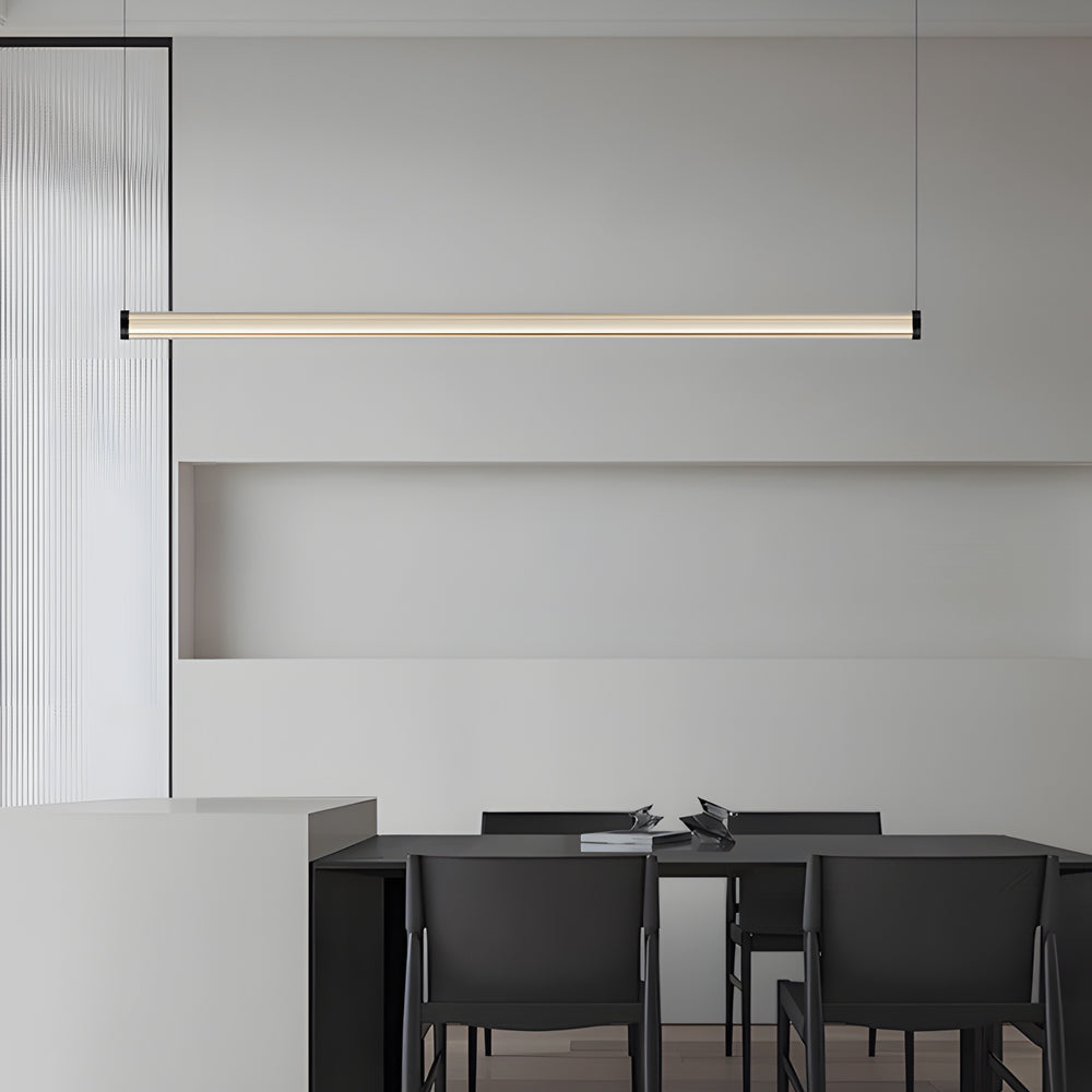 Glass Linear LED Island Pendant
