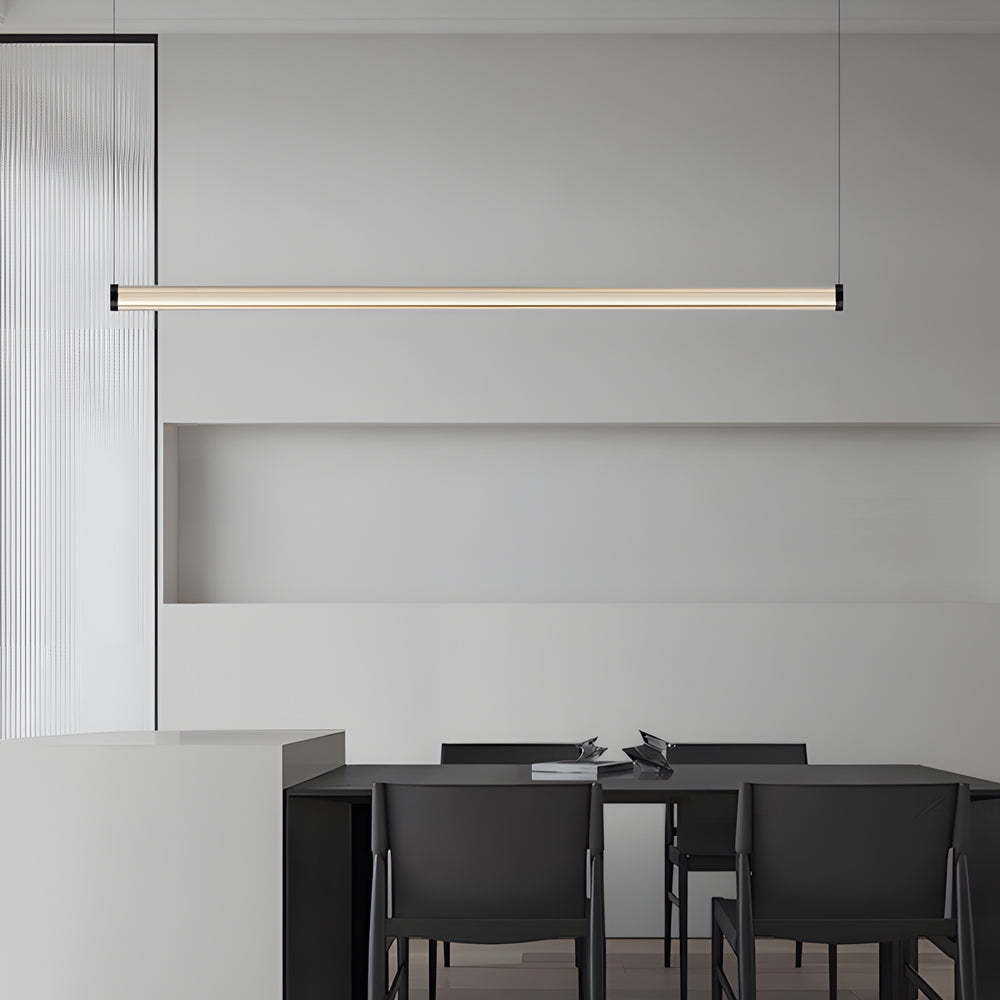 Glass Linear LED Island Pendant