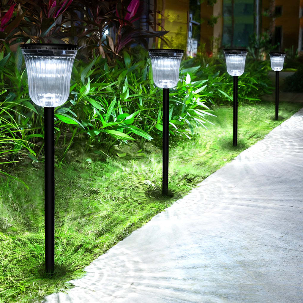 Round Smart Motion Sensor Solar Lawn Light 2-Pack