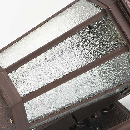 Waterproof Retro Aluminum Glass Shade European Style Outdoor Wall Lights-Lighom